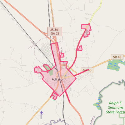 Map of Folkston