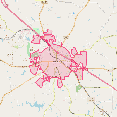 Map of Forsyth