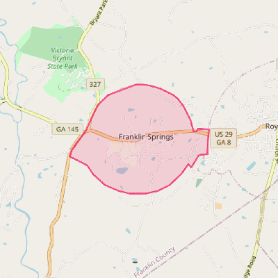 Map of Franklin Springs