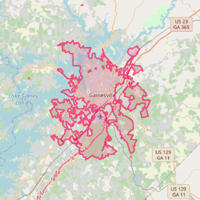 Map of Gainesville