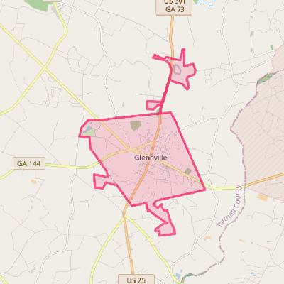 Map of Glennville