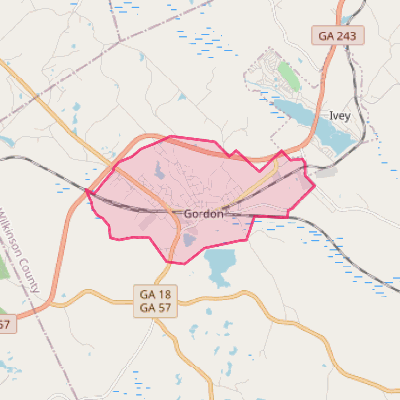 Map of Gordon