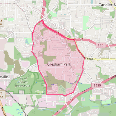 Map of Gresham Park