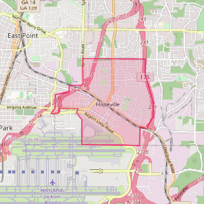 Map of Hapeville