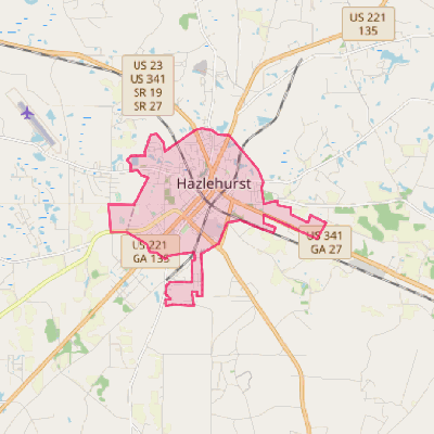 Map of Hazlehurst