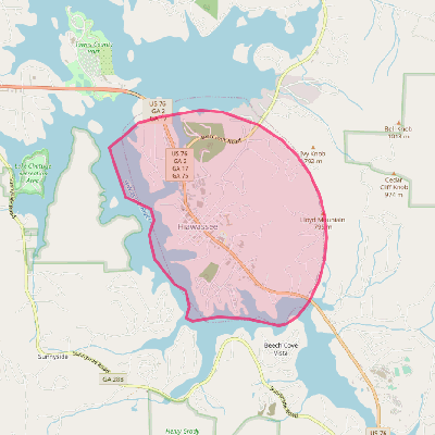 Map of Hiawassee