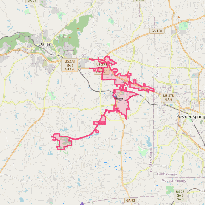 Map of Hiram