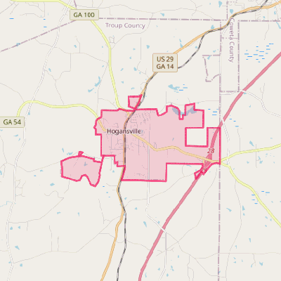 Map of Hogansville