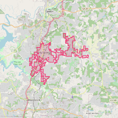 Map of Holly Springs