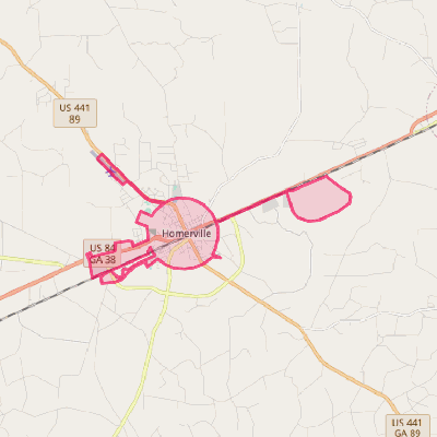 Map of Homerville