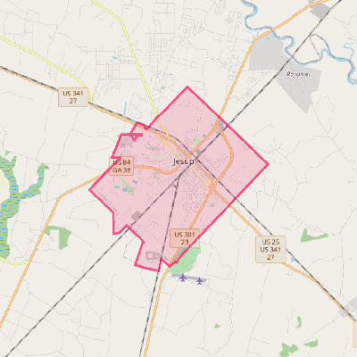 Map of Jesup