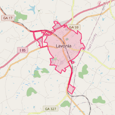 Map of Lavonia