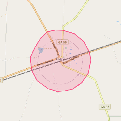 Map of Leary