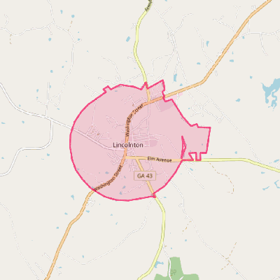 Map of Lincolnton