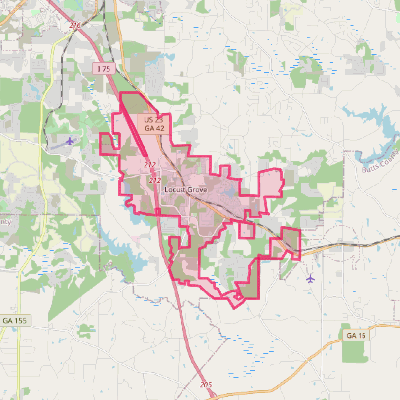 Map of Locust Grove