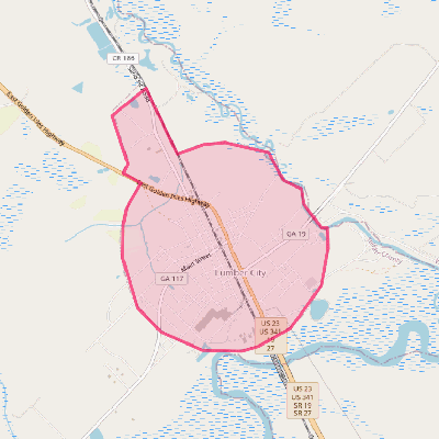 Map of Lumber City