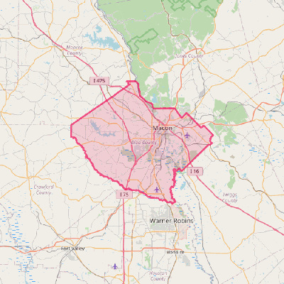 Map of Macon-Bibb County