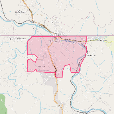 Map of McCaysville