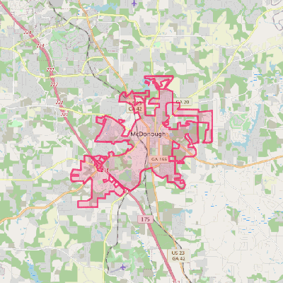 Map of McDonough