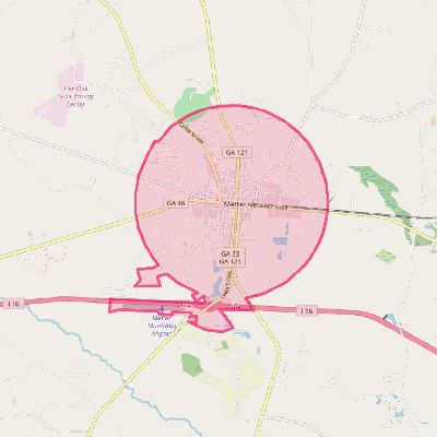 Map of Metter