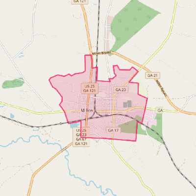 Map of Millen