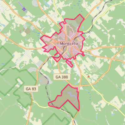 Map of Monticello