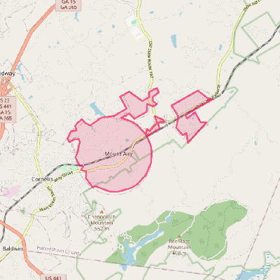 Map of Mount Airy