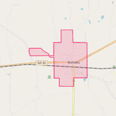 Map of Nicholls