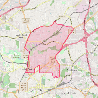 Map of North Decatur