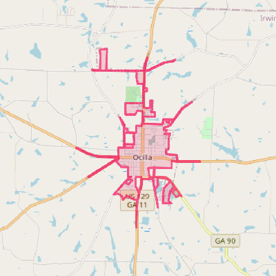 Map of Ocilla