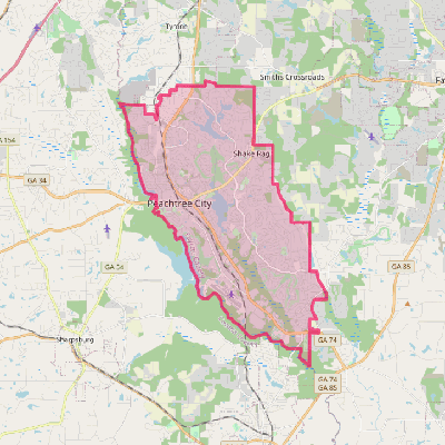 Map of Peachtree City