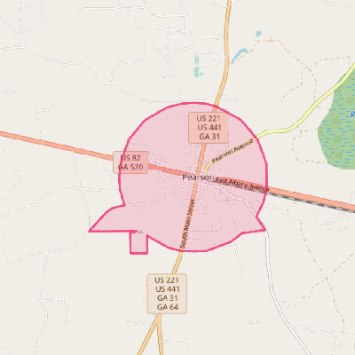 Map of Pearson