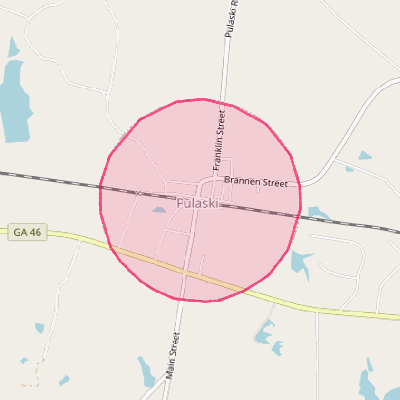 Map of Pulaski