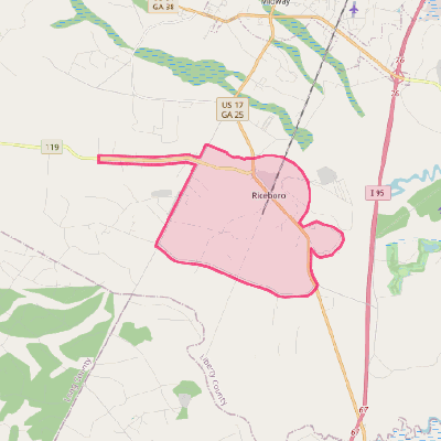 Map of Riceboro