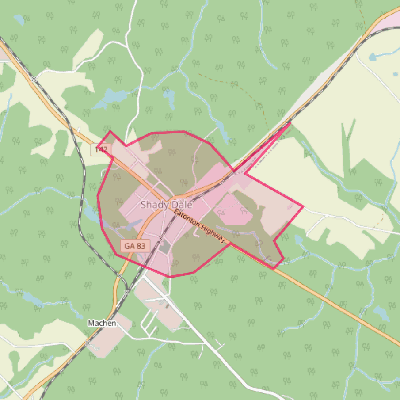 Map of Shady Dale