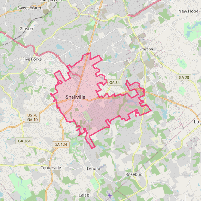 Map of Snellville