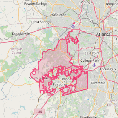 Map of South Fulton