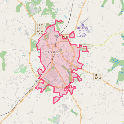 Map of Statesboro