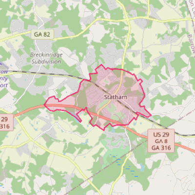 Map of Statham