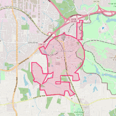 Map of Stone Mountain