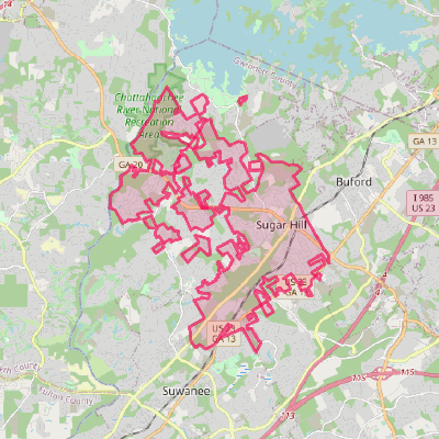 Map of Sugar Hill