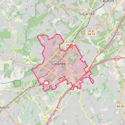 Map of Suwanee