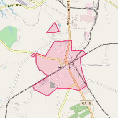 Map of Tennille