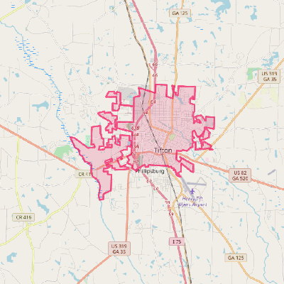 Map of Tifton