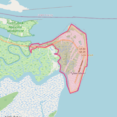 Map of Tybee Island