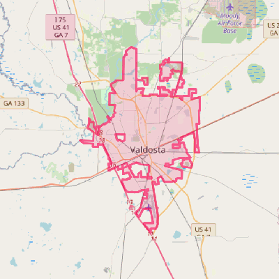 Map of Valdosta