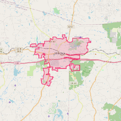 Map of Villa Rica