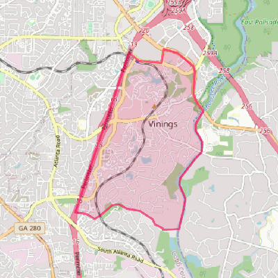 Map of Vinings