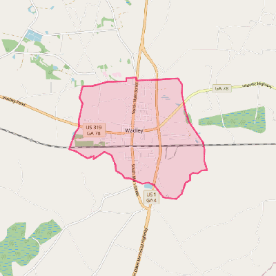 Map of Wadley