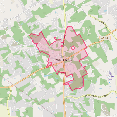 Map of Walnut Grove